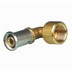 Угольник Henco 90 градусов ВР, латунь пресс, 20x3/4