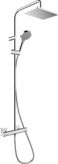 Душевая система Hansgrohe Showerpipe 230 1jet с термостатом, Green Vernis Shape, хром 26319000