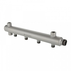 Этажный коллектор VALTEC из стали (труба ДУ-40), с межосевым расстоянием выходов 100мм, 1 х 3 выхода 1/2 НР