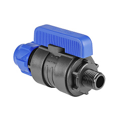 Кран шаровой Valfex ПНД компрессионный цанга - НР разборный 25х3/4