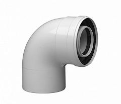 Коаксиальный отвод Baxi полипропиленовый 87 , диам. 60/100 мм, HT