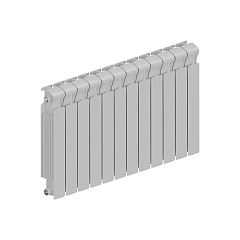 Биметаллический секционный радиатор отопления Rifar Monolit 500 / 11 секций