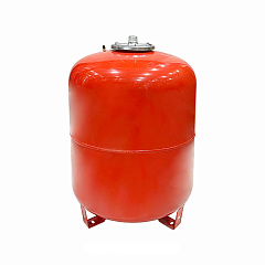 Расширительный бак Valfex вертикальный 80л (КРАСНЫЙ) (с низкими ножками), для системы отопления