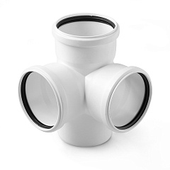 Крестовина PRO AQUA Stilte двухплоскостная белая 87,5 градусов 110x110x110 внут.канализация