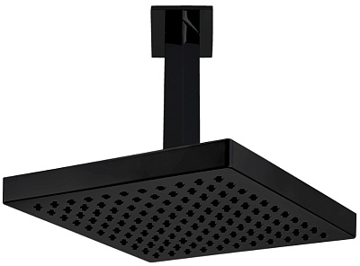Верхний душ E.C.A. 102145032C1EX квадратный TIERA 200x200мм матовый черный