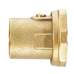 Кран шаровой с накидной гайкой HOOBS , 1 вр. Х 1 1/2нак. гайка, с прокладкой, без ручки