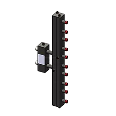 Гидроразделитель с коллектором вертикальный ZOTA , до 70 кВт, 6 контуров