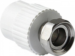 Муфта из полипропилена Valfex с накидной гайкой 32х1 1/4 (100/10) БЕЛАЯ