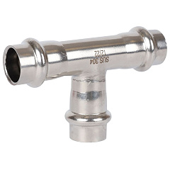 Тройник Rommer равнопроходной 15, ВПр, нержавеющая сталь