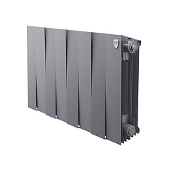 Биметаллический секционный радиатор отопления Royal Thermo PianoForte Silver Satin 300 / 8 секций
