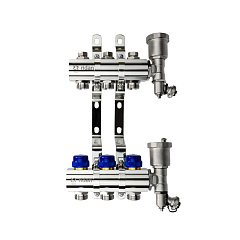 Коллектор Ридан FHF-6R с кронштейнами и воздухоотводчиками, 6 контуров (088U0706R)