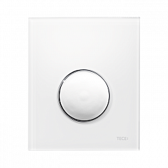 Лицевая панель TECE TECEloop Urinal, пластик, белая, клавиша хром глянцевый