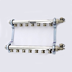 Распределительный коллектор Rehau HLV на 7 групп, нержавеющая сталь