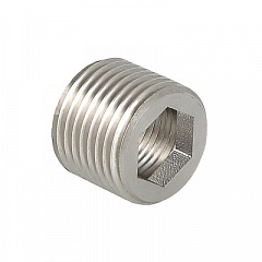 Футорка VALTEC под шестигранник 1/2х3/8 дюйма внутренняя-наружная резьба, никелированная латунь