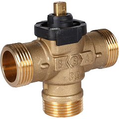 Зональный клапан Stout компактный 3-ходовой, сервопривод 230V, с кабелем 1м, НР 1, Kv 8 (SVM-0170-300125)