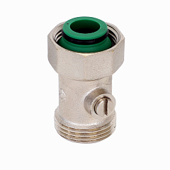 Узел нижнего подключения MVI одиночный 3/4x3/4, прямой, для двухтрубных систем, шарового типа