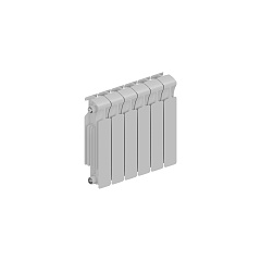 Биметаллический секционный радиатор отопления Rifar Monolit 350 / 5 секций