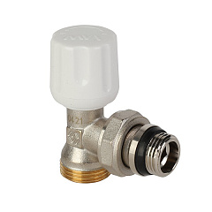 Вентиль радиаторный MVI угловой ручной регулировки с самоуплотняющимся кольцом 1/2 евроконус