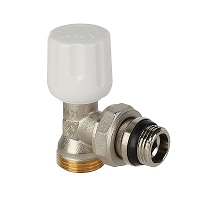 Вентиль радиаторный MVI угловой ручной регулировки с самоуплотняющимся кольцом 1/2 евроконус