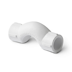 Обвод полипропиленовый PRO AQUA PP-R с муфтами короткий белый (25), арт.PA16118P