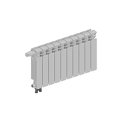 Биметаллический секционный радиатор отопления Rifar Base VENTIL 350 / 9 секций левое подключение