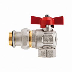 Кран шаровой Itap IDEAL 298S угловой с разъемным соединением и уплотнением НВ 1/2, бабочка