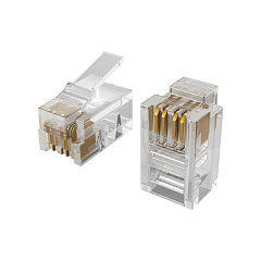 Коннектор EctoControl 4P4C (RJ11), 10шт. (ES-CNRJ-11)