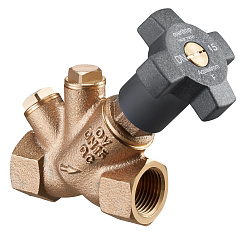 Вентиль свободного потока Oventrop Aquastrom F, Ду15 со сливными отверстиями