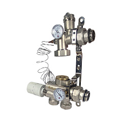Насосно-смесительный узел Valfex с термоголовкой с нижним подключением, без насоса, 130-180