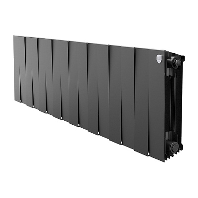 Биметаллический секционный радиатор отопления Royal Thermo PianoForte Noir Sable 300 / 16 секций