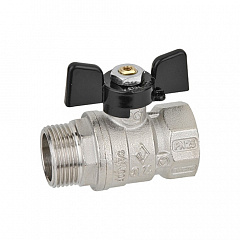 Кран шаровой Bugatti ARIZONA 607 прямой стандартнопроходной, НВ 1 1/4, бабочка
