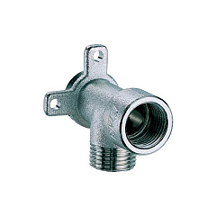 Переходник настенный FAR угловой 1/2 внутренняя-наружная резьба, хромированная латунь