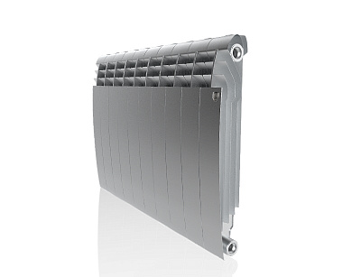 Биметаллический секционный радиатор отопления Royal Thermo Biliner Satin Silver 500 / 10 секций