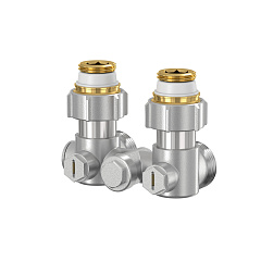 Узел нижнего подключения Flamco тип E1/50 угловой с байпасом, 1/2x3/4