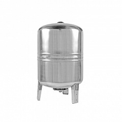 Расширительный бак (гидроаккумулятор) UNIPUMP 100 л вертикальный, нерж. сталь, мембрана EPDM, для системы водоснабжения