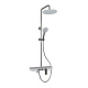 Душевая система IDDIS со смесителем и верхним душем, хром, Shelfy