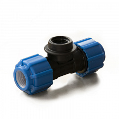 Тройник ПОЛИТЭК ТПК-АКВА с внутренней резьбой 25x1x25