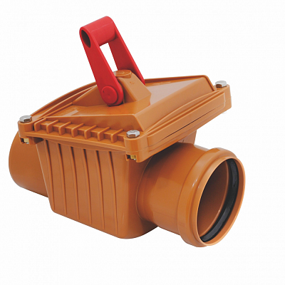 Клапан Valfex обратный 160 мм РЫЖИЙ нар.канализ
