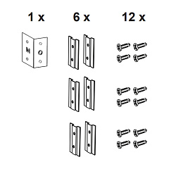 Комплект кронштейнов WALLBOX для установки модуля инсталляции в профиль (6 шт)