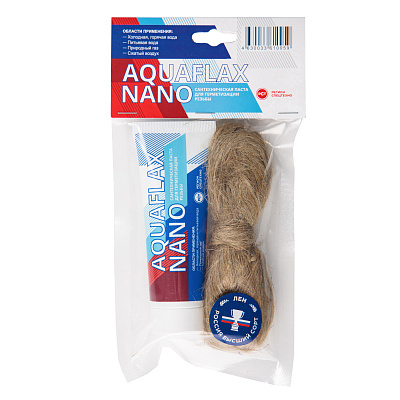 Паста Сантехмастер для льна Aquaflax nano, тюбик 80 гр. + 20 гр. российского льна
