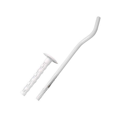 Кронштейн UNI-FITT штыревой 7х180 круглый, эмалированный с дюбелем 10х75