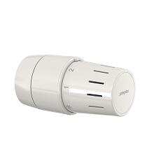 Термостатическая головка Flamco Standard TC-S3, с клеммным соединением, с установкой нуля, цвет белый