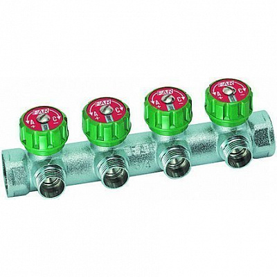 Регулирующий коллектор FAR 3/4 с 4 отводами М24х19