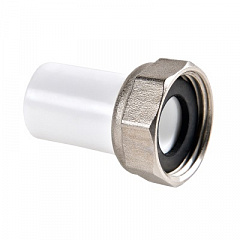 Штуцер из полипропилена Valfex с накидной гайкой 32х1 1/4 (80/20) БЕЛЫЙ (ВАЛФ-РУС)