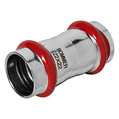 Муфта Rommer равнопроходная 22, ВПр, нержавеющая сталь