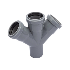 Крестовина ПОЛИТЭК одноплоскостная 50*50*50 /45 градусов для внутренней канализации