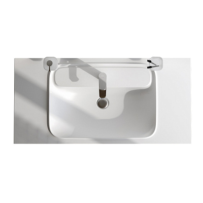 Раковина мебельная AM.PM Func, литьевой мрамор, 100 см, цвет белый матовый