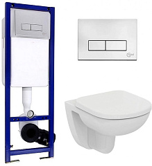 Комплект Ideal Standard подвесной унитаз, инсталляция, кнопка, сиденье W990101