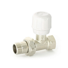 Вентиль ручной UNI-FITT HВ 1/2 никелированный с разъёмным соединением