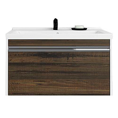 Набор Акватон 1A2302K1KPDB0: Тумба-умывальник Капри 80 Такстемная(1A230201KPDB0) + Раковина Миранда 80(1WH302251)